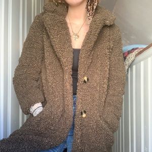 Teddy Olive green coat